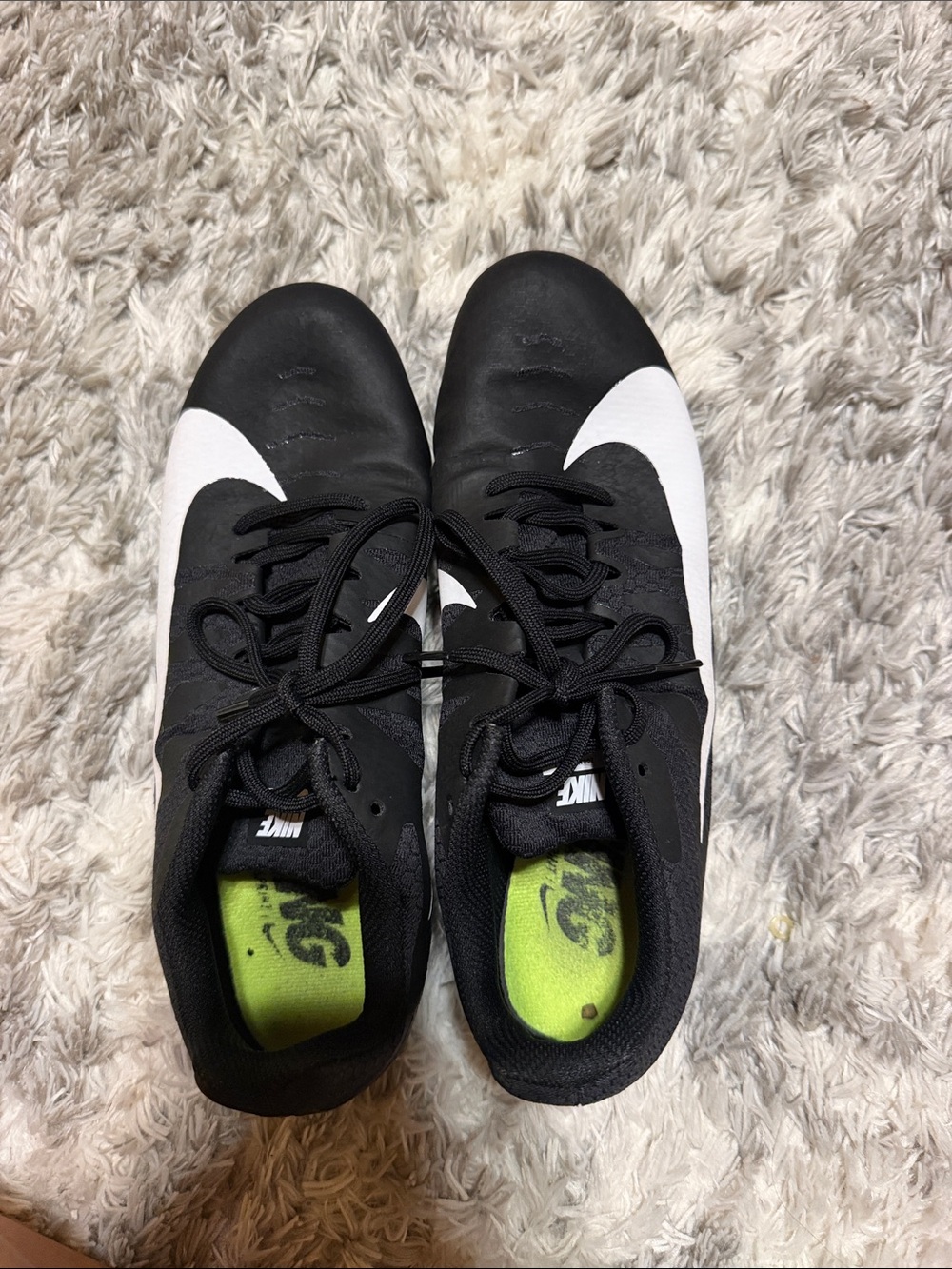 Nike Black and White Track Spikes